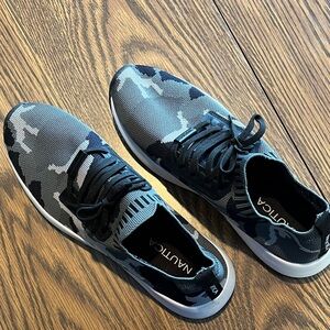 Nautica Women’s Grey and Black Camouflage Sneakers